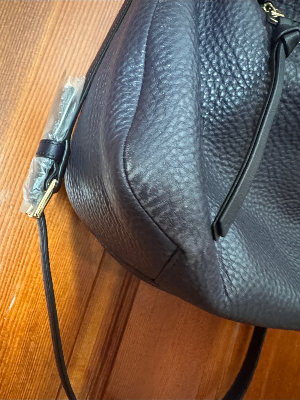Coach Black Purple Pebbled Leather Shoulder Hobo Bleeker - Picture 5 of 8